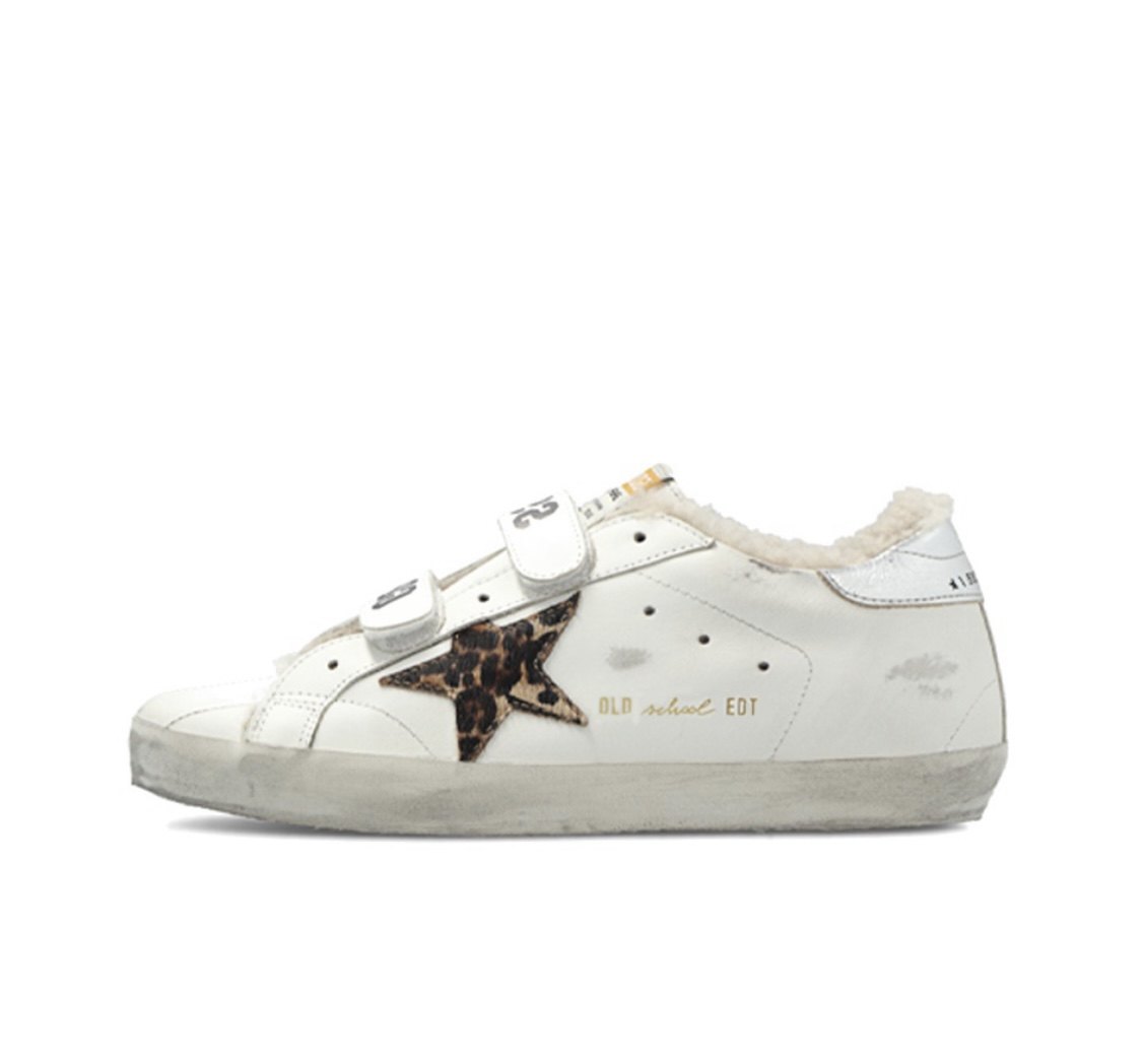 Nike Golden Goose Old School Sneaker in White, Beige, Brown (Women's)