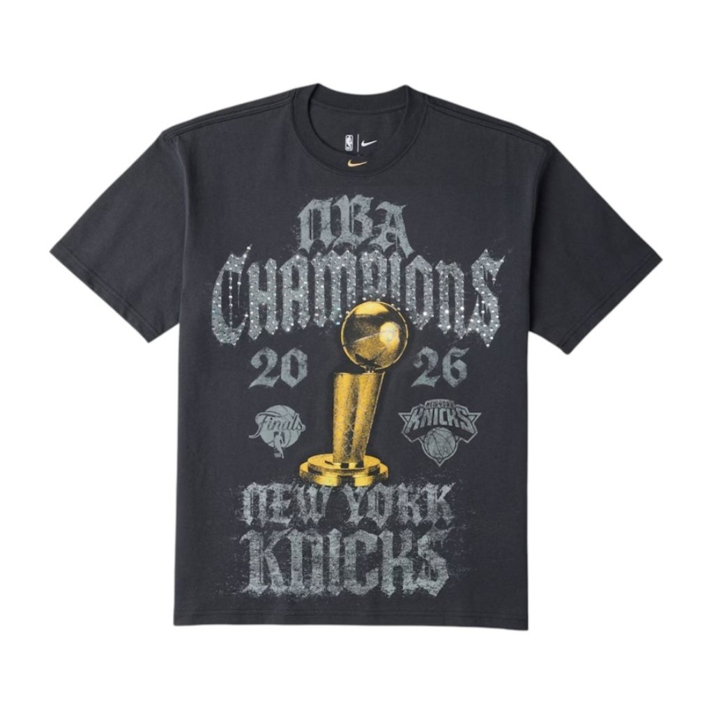 Nike Nike New York Knicks 2026 NBA Finals Champions Authentic On Court T-shirt Grey