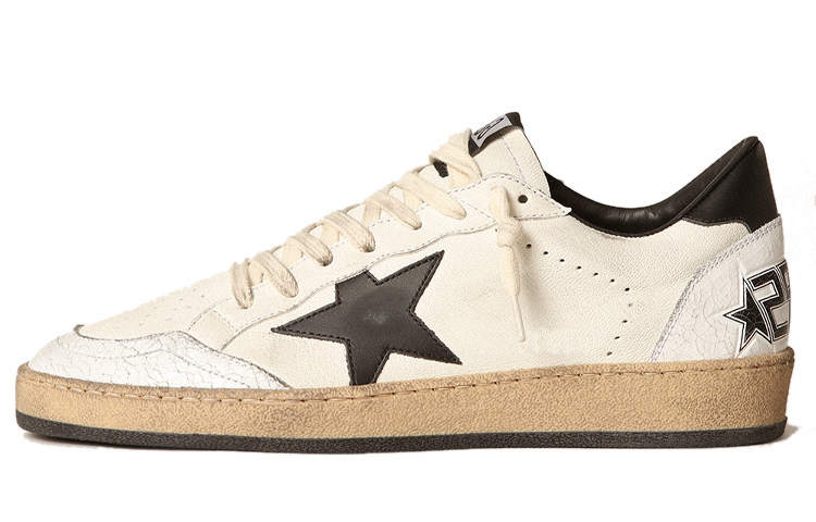 Nike Golden Goose Men's Ball Star in White Nappa with Black Star