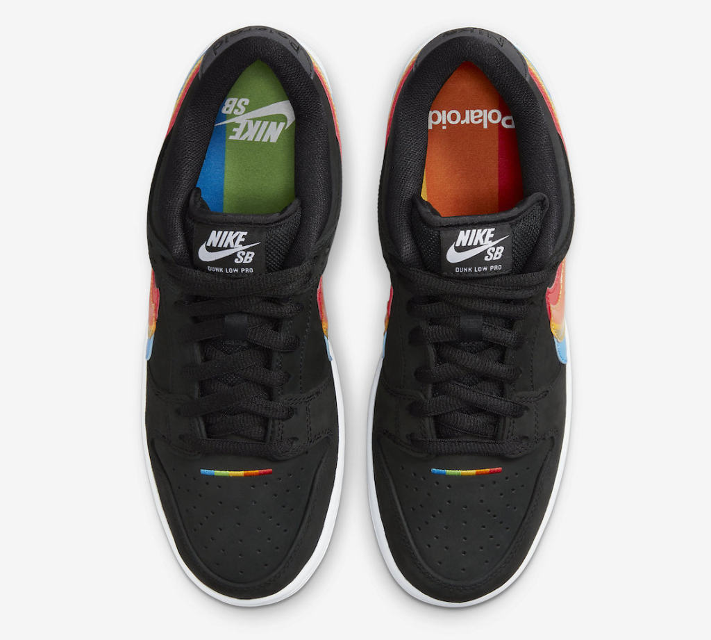 Polaroid,Nike SB,Dunk Low,DH77  彩虹钩子 + 七色鞋带！下双会火的「Dunk SB 联名」发售日期曝光！