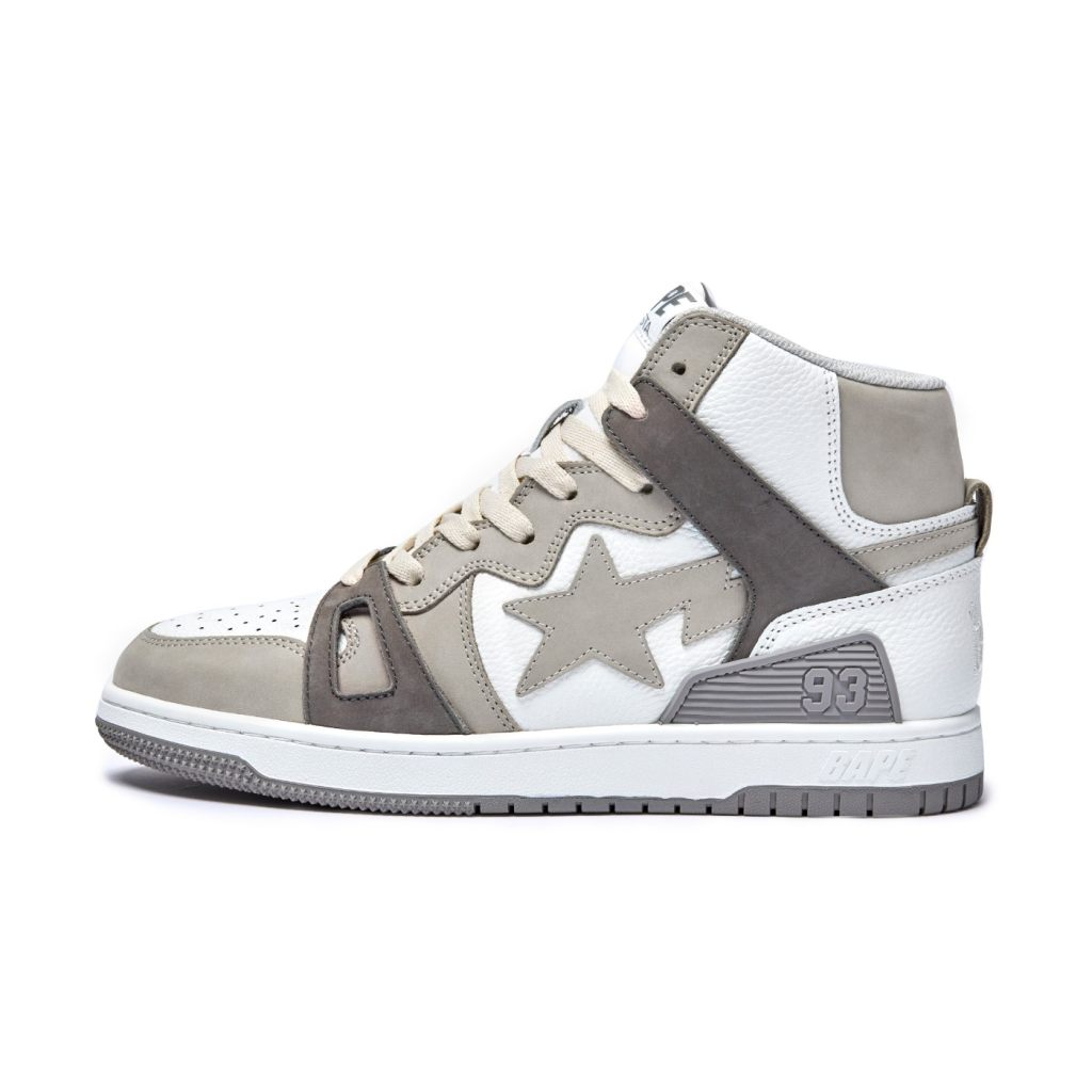 BAPE,BAPE STA 93 HI,发售  灰白大地色系百搭又好看！全新高帮 BAPE STA™ 即将发售！