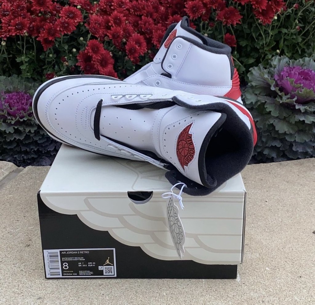 Air Jordan 2 Chicago White Varsity Red DX2454-106 Release Date