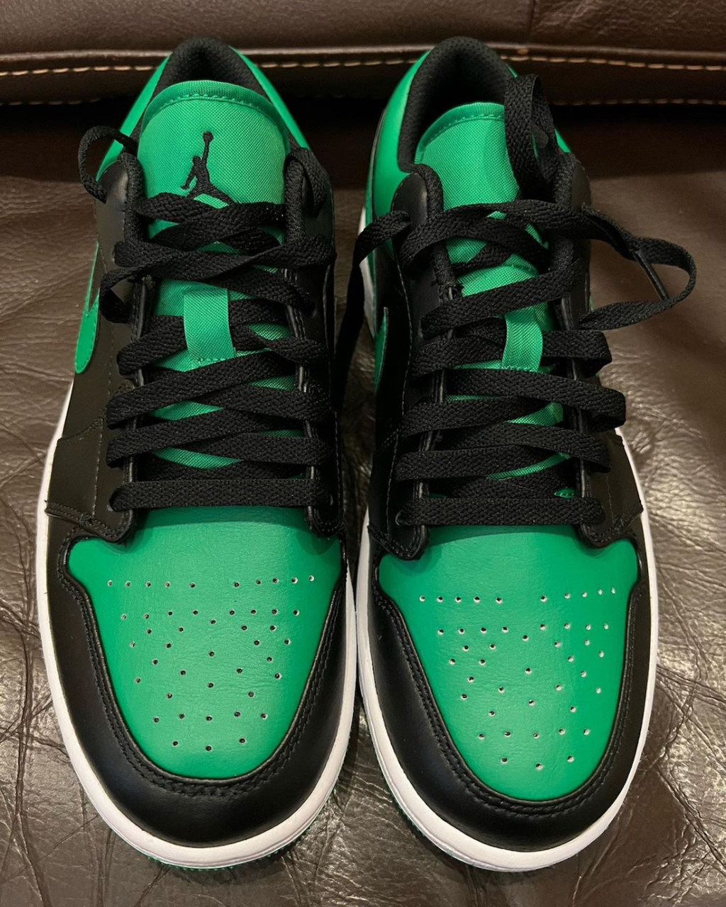 Air Jordan 1 Low Black Lucky Green 553558-065 Release Date Top