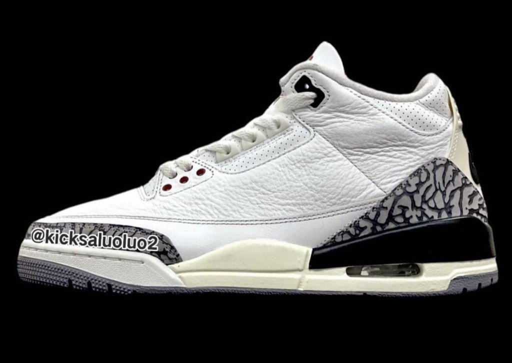 Air Jordan 3 White Cement Reimagined DN3707-100 Release Date Lateral