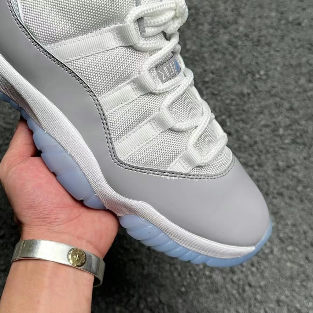 Air Jordan 11 Low Cement Grey AV2187-140 Release Date Toe In-Hand