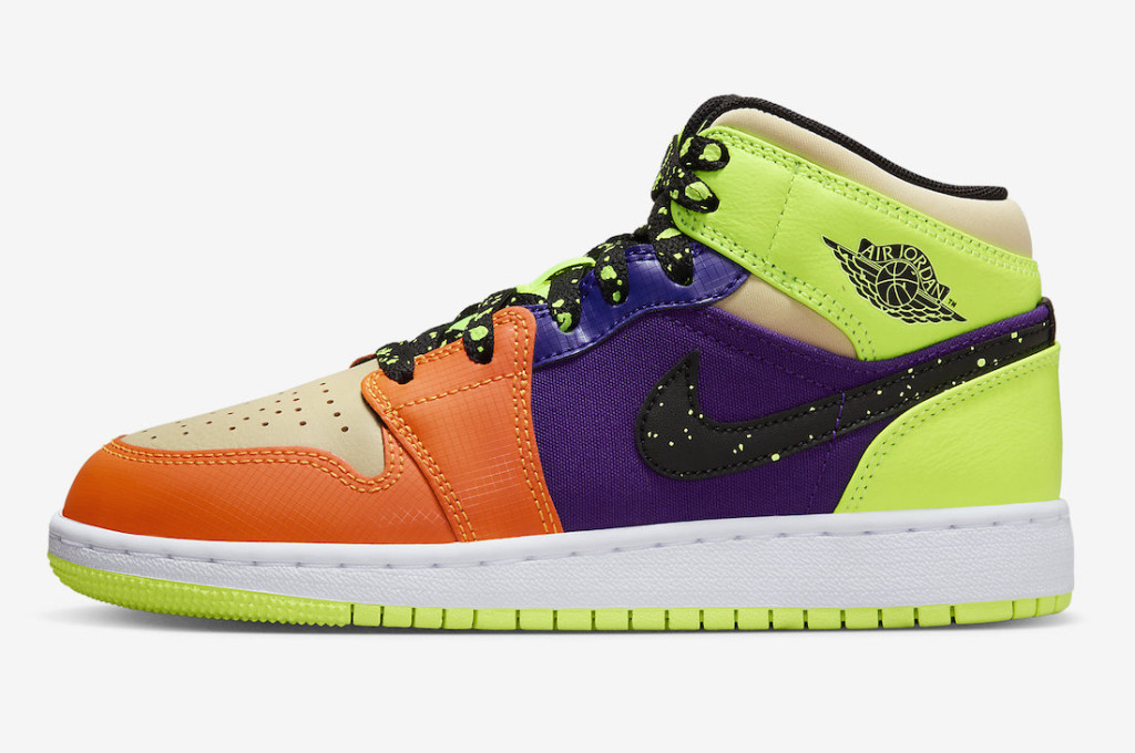 Air Jordan 1 Mid SE GS Volt Vivid Orange FD8795-700